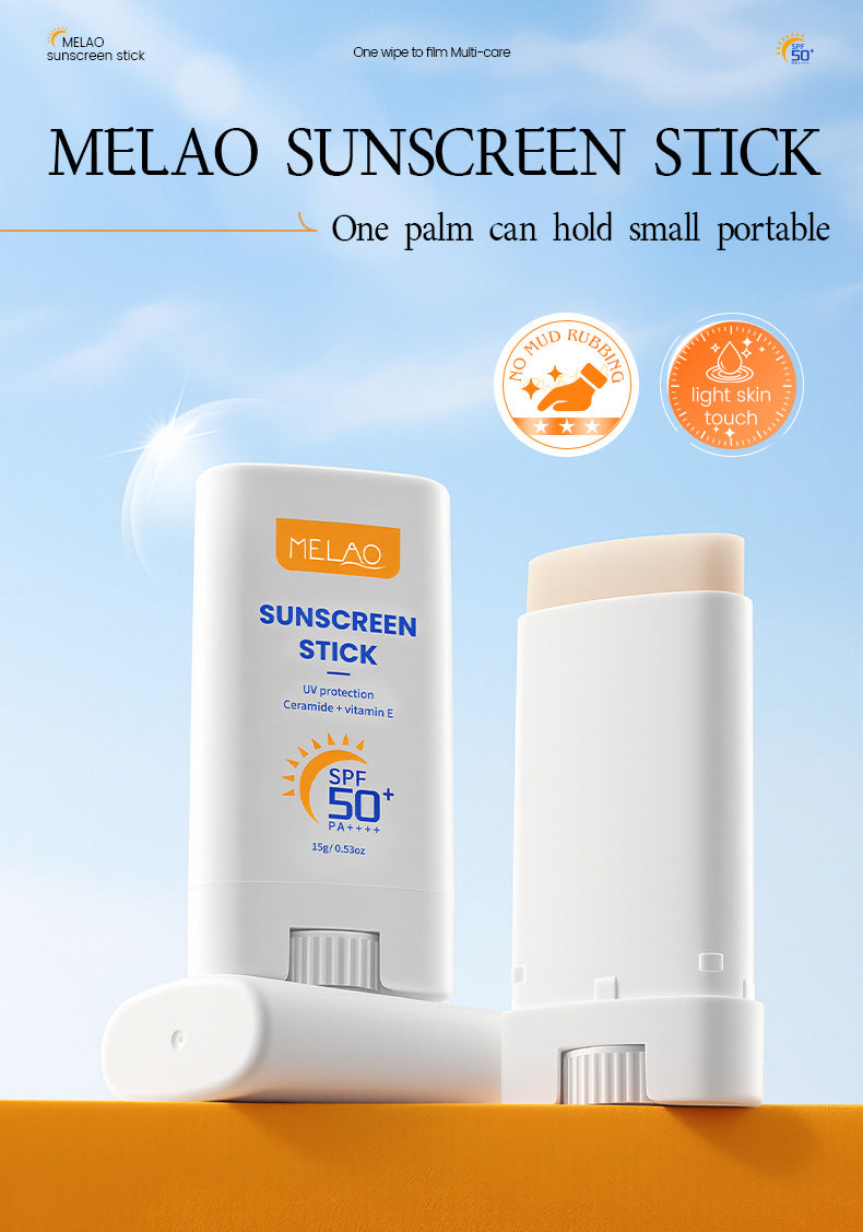 Face Sunscreen Stick Ceramide+Vitamin E Invisible SPF 50 Broad Spectrum Water Resistant 0.53oz/15g