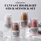 Micronized Shimmer Highlighter Stick – 3 Luxurious Shades | Waterproof & Long-Lasting