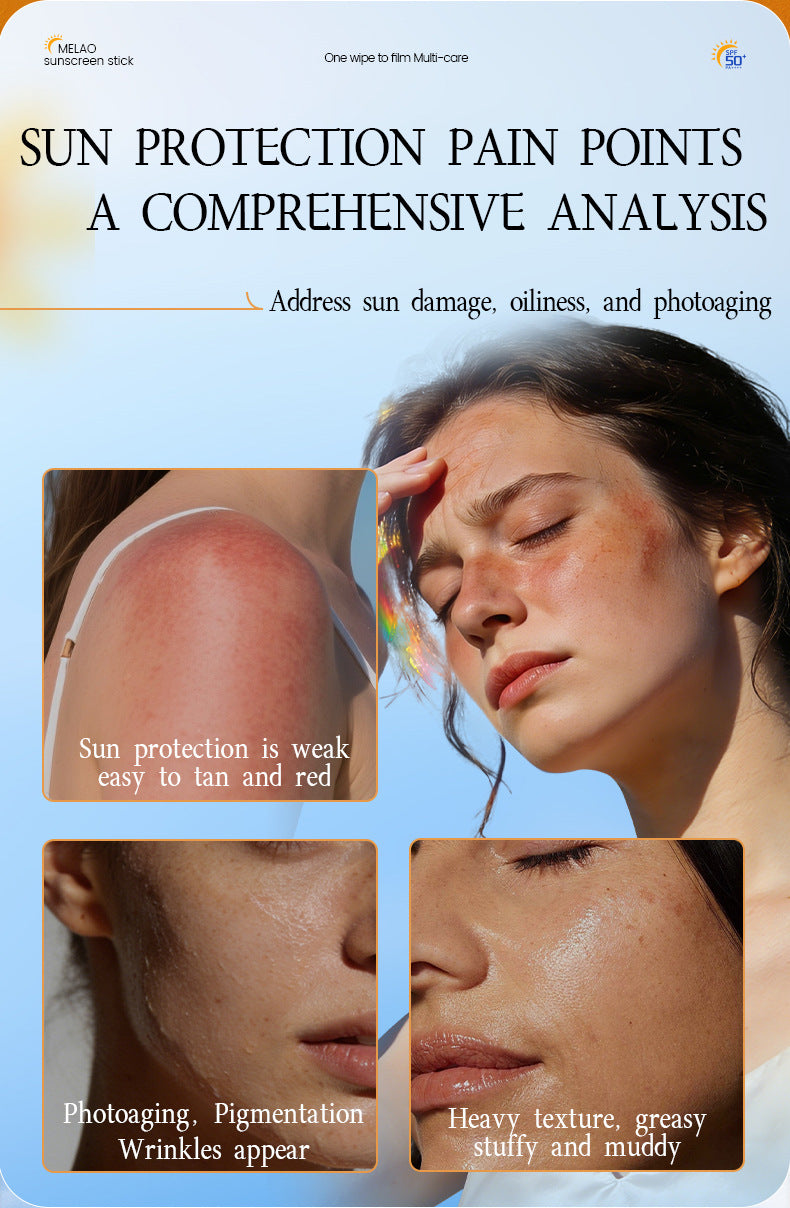 Face Sunscreen Stick Ceramide+Vitamin E Invisible SPF 50 Broad Spectrum Water Resistant 0.53oz/15g