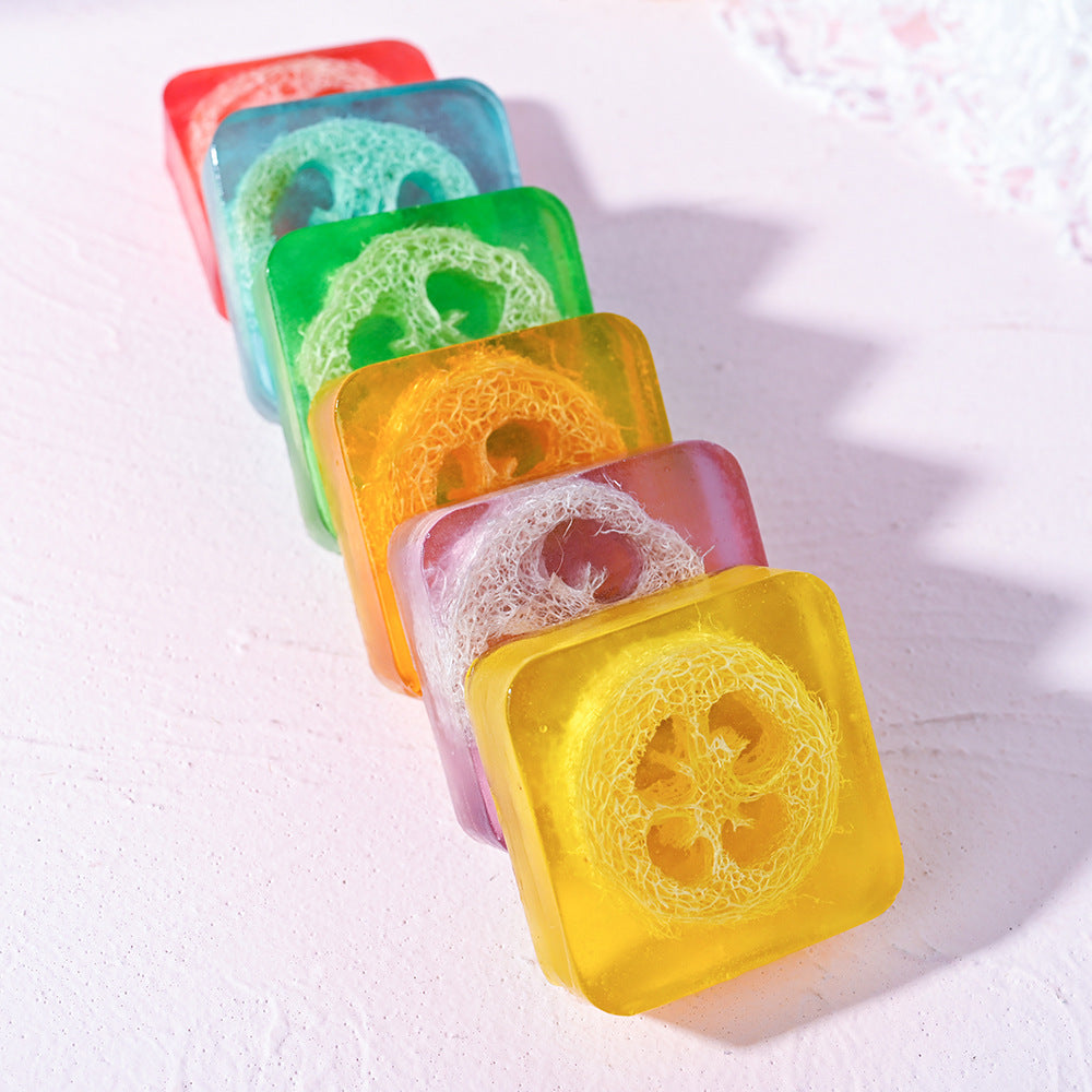 Handmade Soap Bar with Organic Ocean Loofah Oil Control Acne Treatment Revitalizes Skin for Face and Body