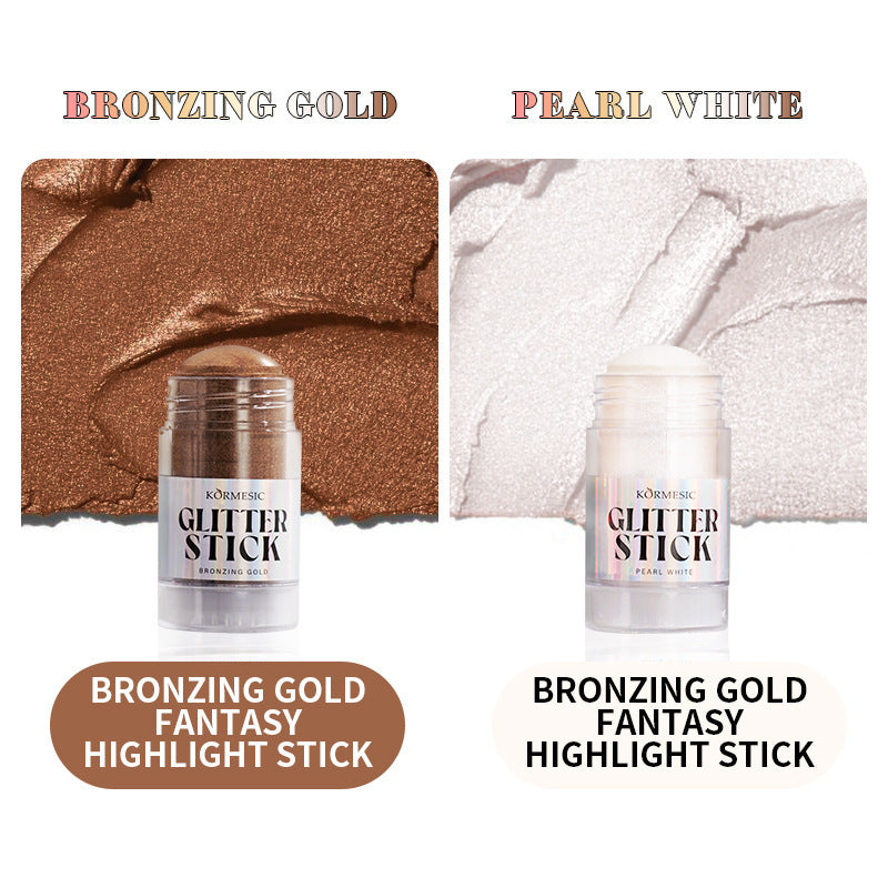 Micronized Shimmer Highlighter Stick – 3 Luxurious Shades | Waterproof & Long-Lasting