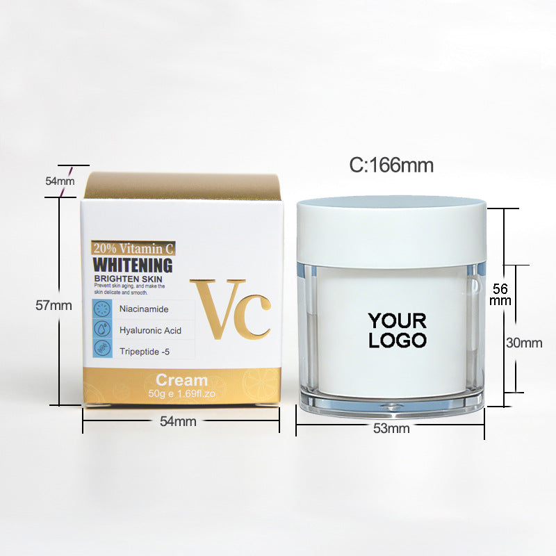 20% Vitamin C Brightening Face Cream with Niacinamide & Hyaluronic Acid – 50ml