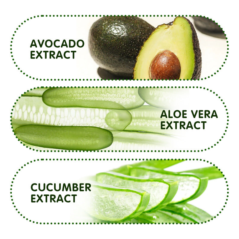 Natural Plant Extract Sheet Face Mask Set – Cucumber, Aloe & Avocado | Deep Cleansing & Hydrating