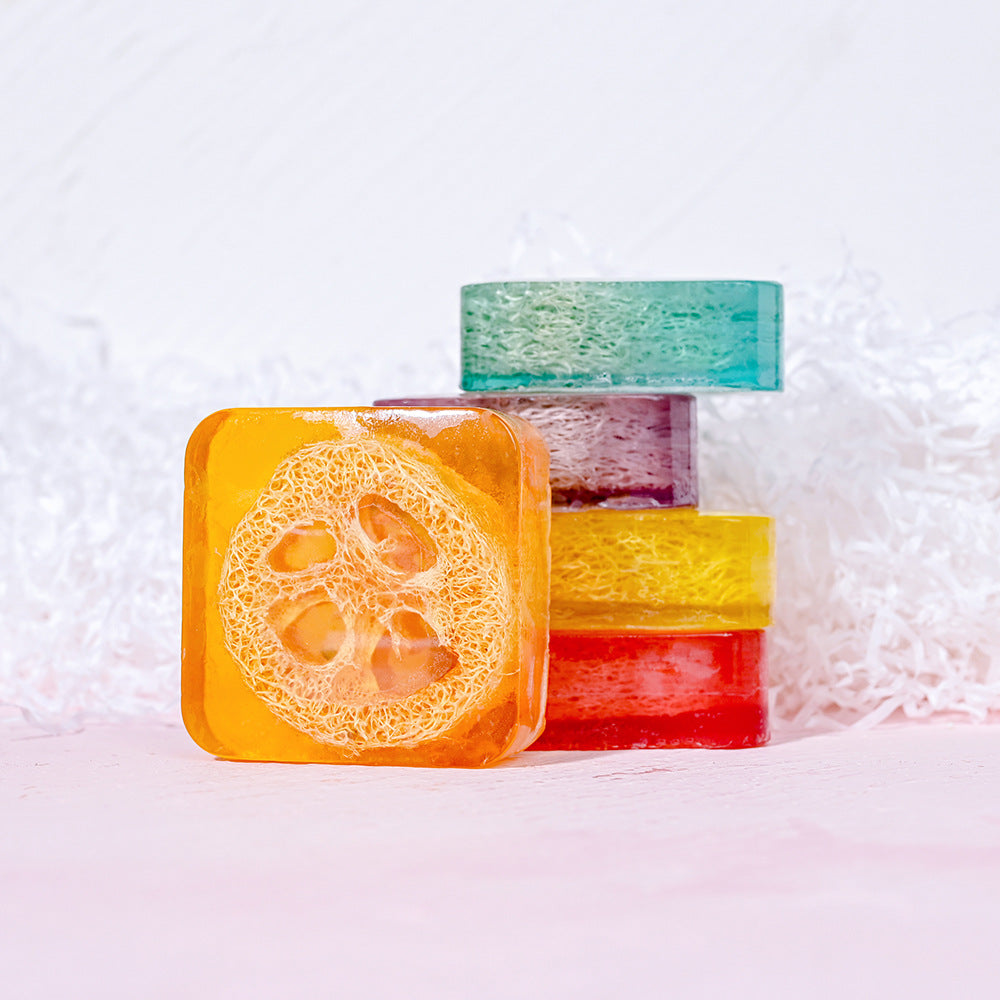 Handmade Soap Bar with Organic Ocean Loofah Oil Control Acne Treatment Revitalizes Skin for Face and Body