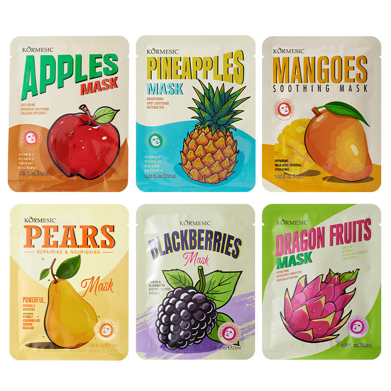 Fruit Extract Face Mask Set – Hydrating, Brightening & Anti-Aging Sheet Masks (12 Varieties)