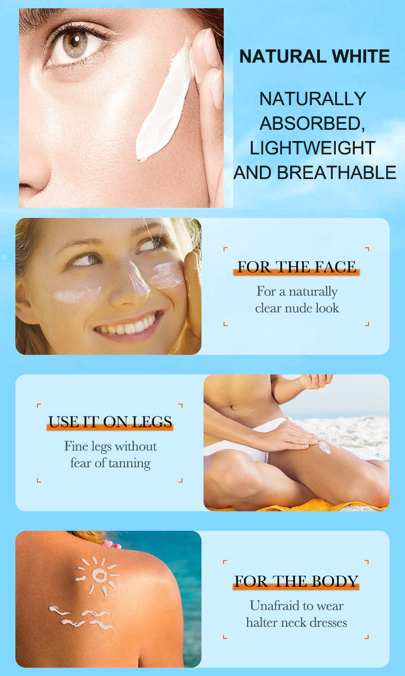 SPF 50 Sunscreen Cream | Broad Spectrum UVA/UVB Protection | Lightweight & Water-Resistant