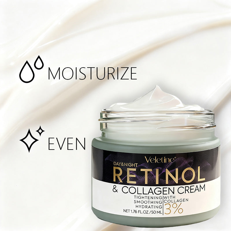 Face Cream with Retinol & Collagen Tightening, Smoothing, Hydrating Skincare Anti Aging Moisturizer