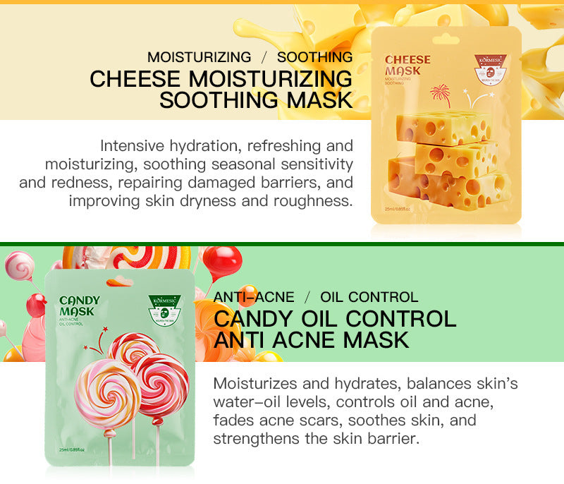 Skin Care Face Mask Set | Hydrating, Firming & Anti-wrinkle Sheet Masks 25g
