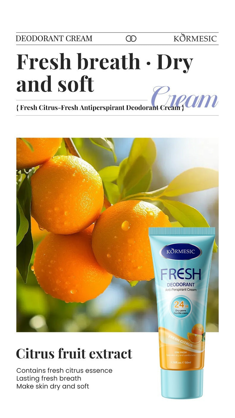 Underarm Antiperspirant Deodorant Cream — 24H Odor & Sweat Control for Men & Women