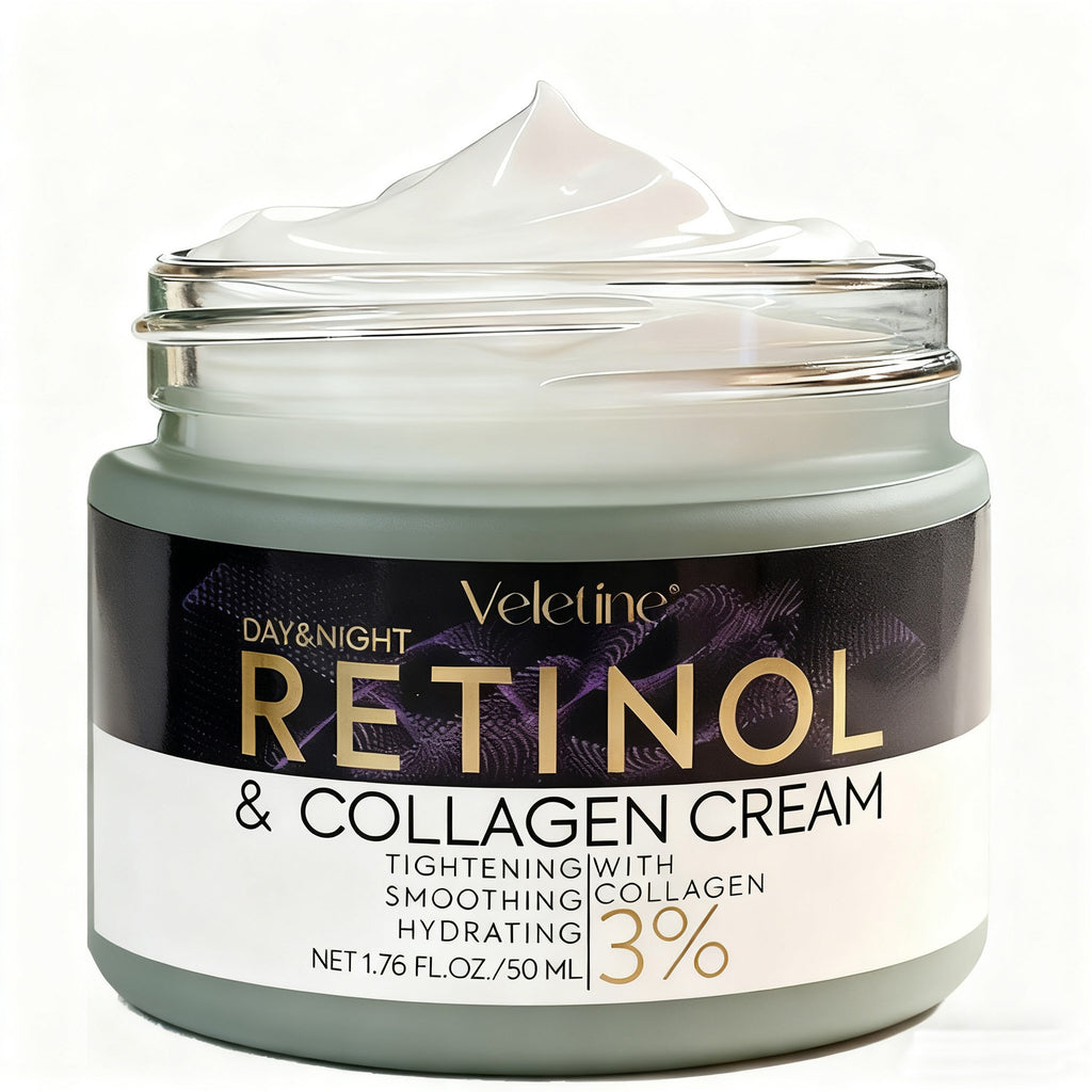 Face Cream with Retinol & Collagen Tightening, Smoothing, Hydrating Skincare Anti Aging Moisturizer