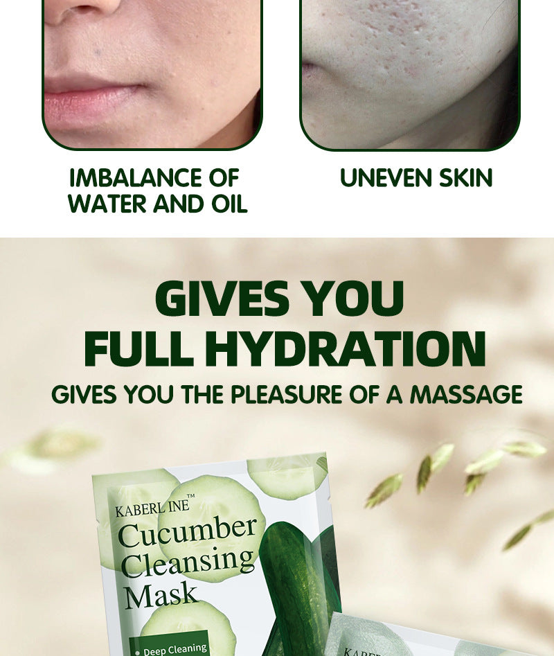Natural Plant Extract Sheet Face Mask Set – Cucumber, Aloe & Avocado | Deep Cleansing & Hydrating
