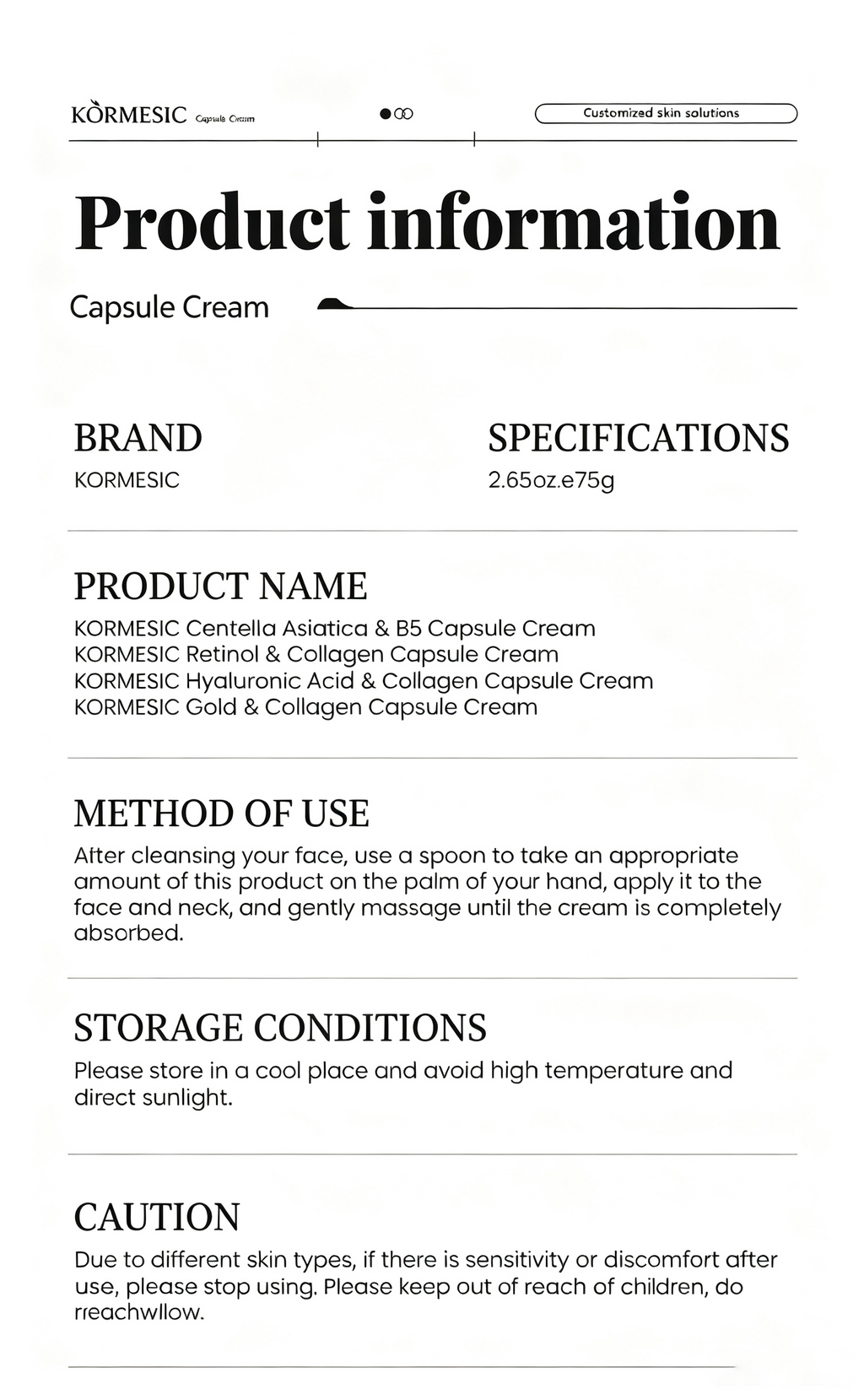 Premium Capsule Face Cream Hydrating Moisturizer – Collagen, Retinol, Hyaluronic Acid & Centella Asiatica
