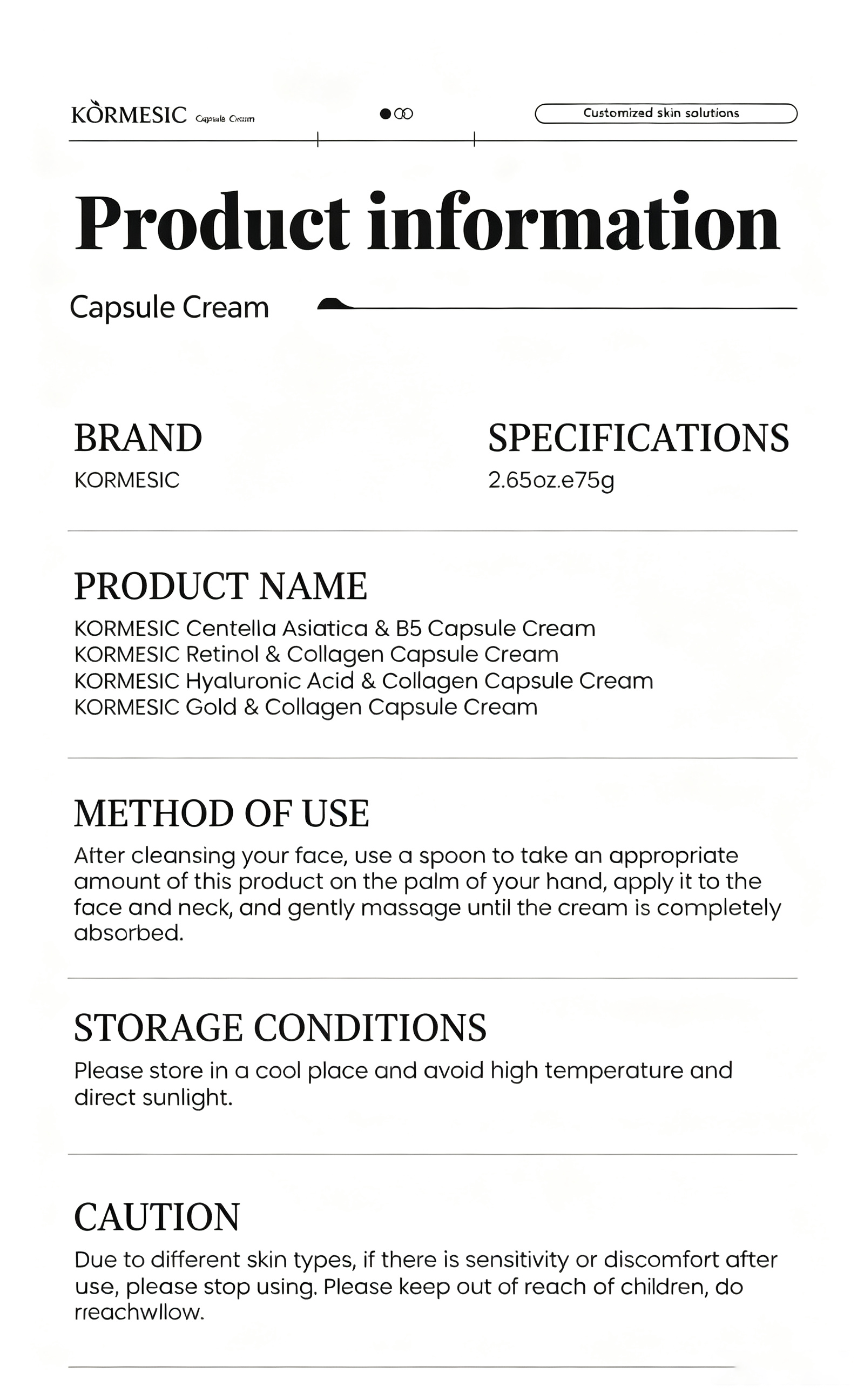 Premium Capsule Face Cream Hydrating Moisturizer – Collagen, Retinol, Hyaluronic Acid & Centella Asiatica