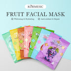 Fruit Extract Face Mask Set – Hydrating, Brightening & Anti-Aging Sheet Masks (12 Varieties)
