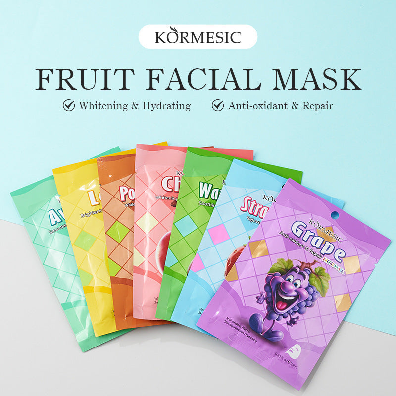 Fruit Extract Face Mask Set – Hydrating, Brightening & Anti-Aging Sheet Masks (12 Varieties)