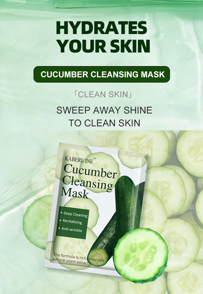 Natural Plant Extract Sheet Face Mask Set – Cucumber, Aloe & Avocado | Deep Cleansing & Hydrating