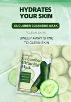 Natural Plant Extract Sheet Face Mask Set – Cucumber, Aloe & Avocado | Deep Cleansing & Hydrating
