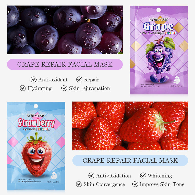 Fruit Extract Face Mask Set – Hydrating, Brightening & Anti-Aging Sheet Masks (12 Varieties)