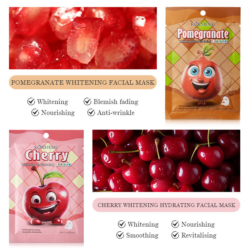 Fruit Extract Face Mask Set – Hydrating, Brightening & Anti-Aging Sheet Masks (12 Varieties)