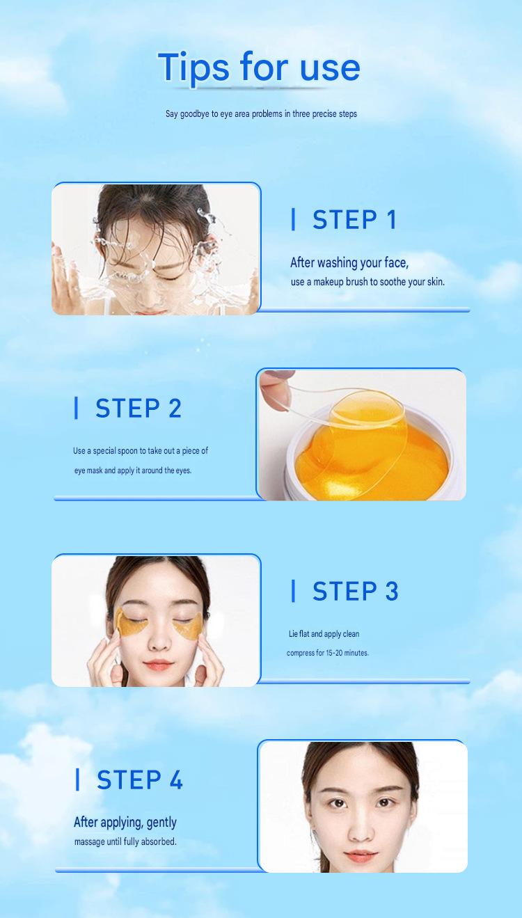 Unlabeled Eye Masks with Seaweed & Gold for Firming and Reducing Fine Lines – Moisturizing and Hydrating Eye Patches