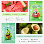 Fruit Extract Face Mask Set – Hydrating, Brightening & Anti-Aging Sheet Masks (12 Varieties)