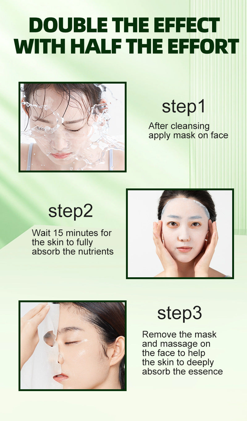 Natural Plant Extract Sheet Face Mask Set – Cucumber, Aloe & Avocado | Deep Cleansing & Hydrating