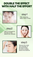 Natural Plant Extract Sheet Face Mask Set – Cucumber, Aloe & Avocado | Deep Cleansing & Hydrating