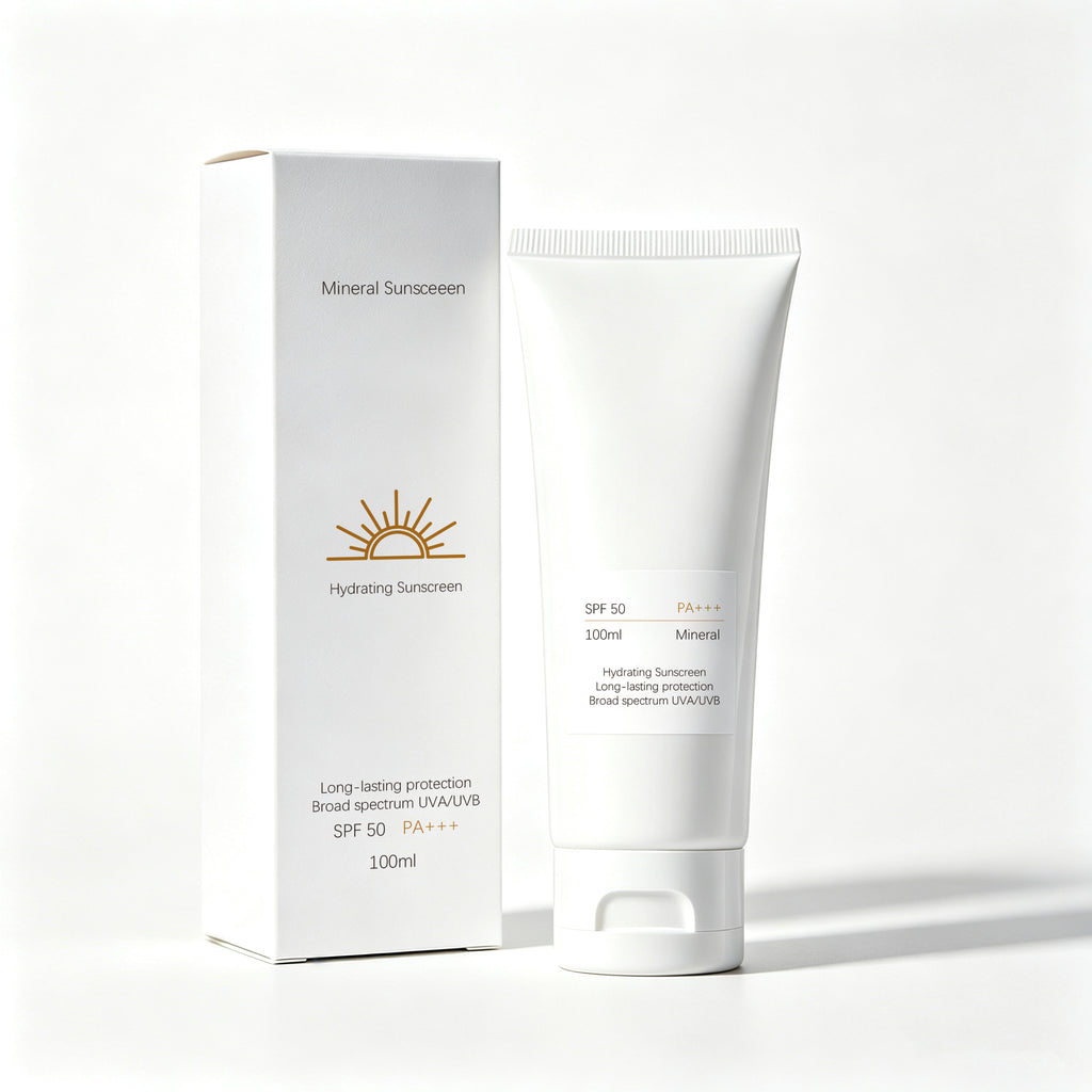 Alinna Beauty Mineral Hydrating Sunscreen SPF 50 PA+++ with Niacinamide & Vitamin E, 100ml