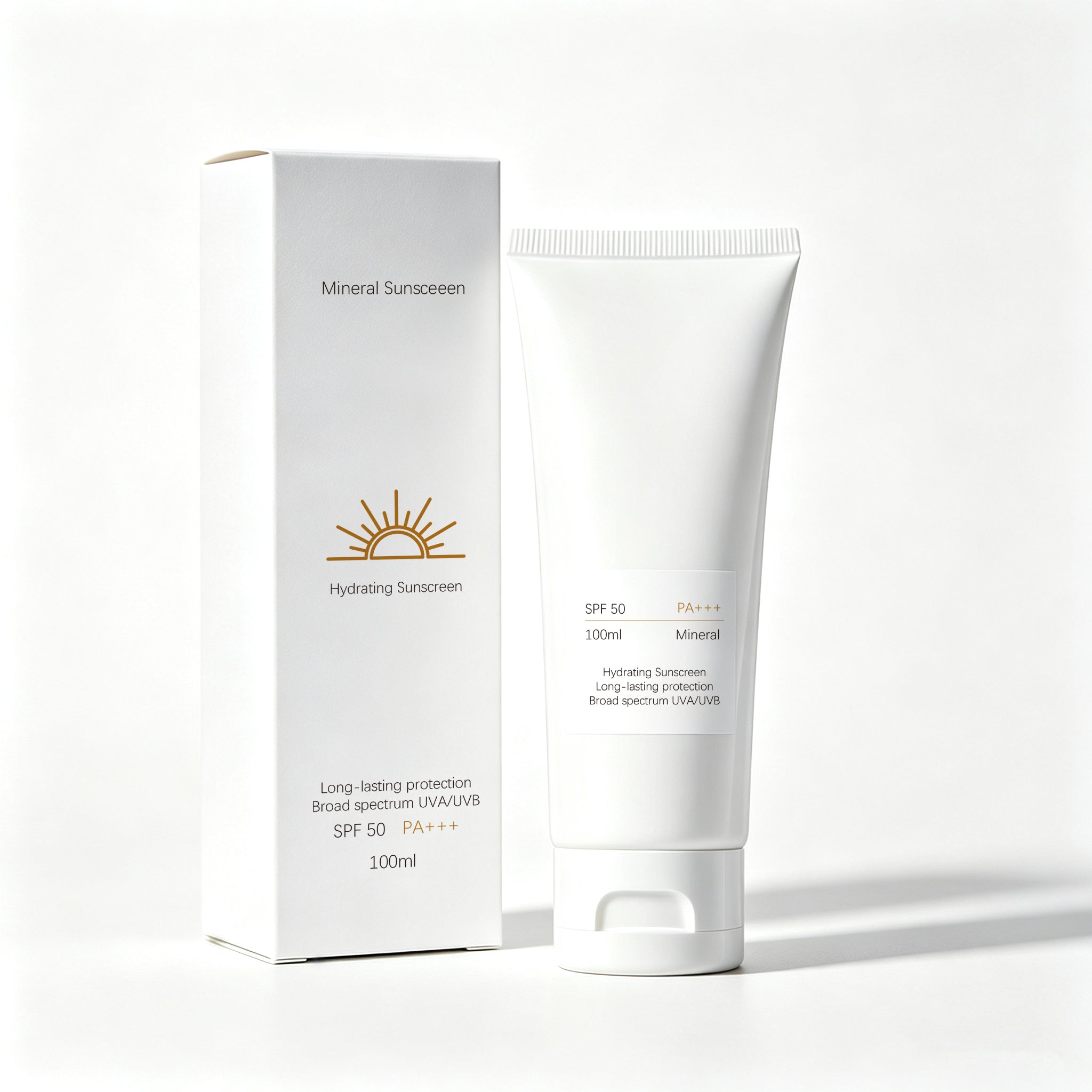 Alinna Beauty Mineral Hydrating Sunscreen SPF 50 PA+++ with Niacinamide & Vitamin E, 100ml