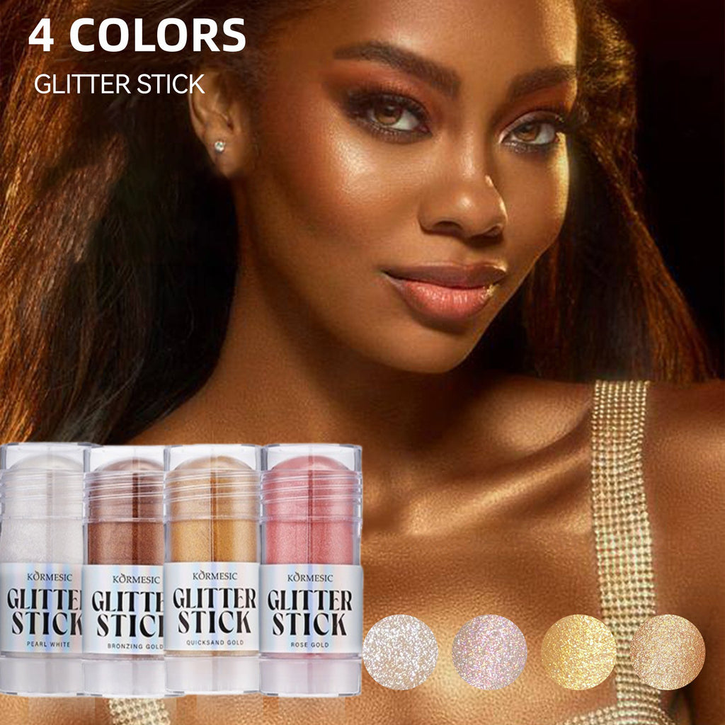 Micronized Shimmer Highlighter Stick – 3 Luxurious Shades | Waterproof & Long-Lasting