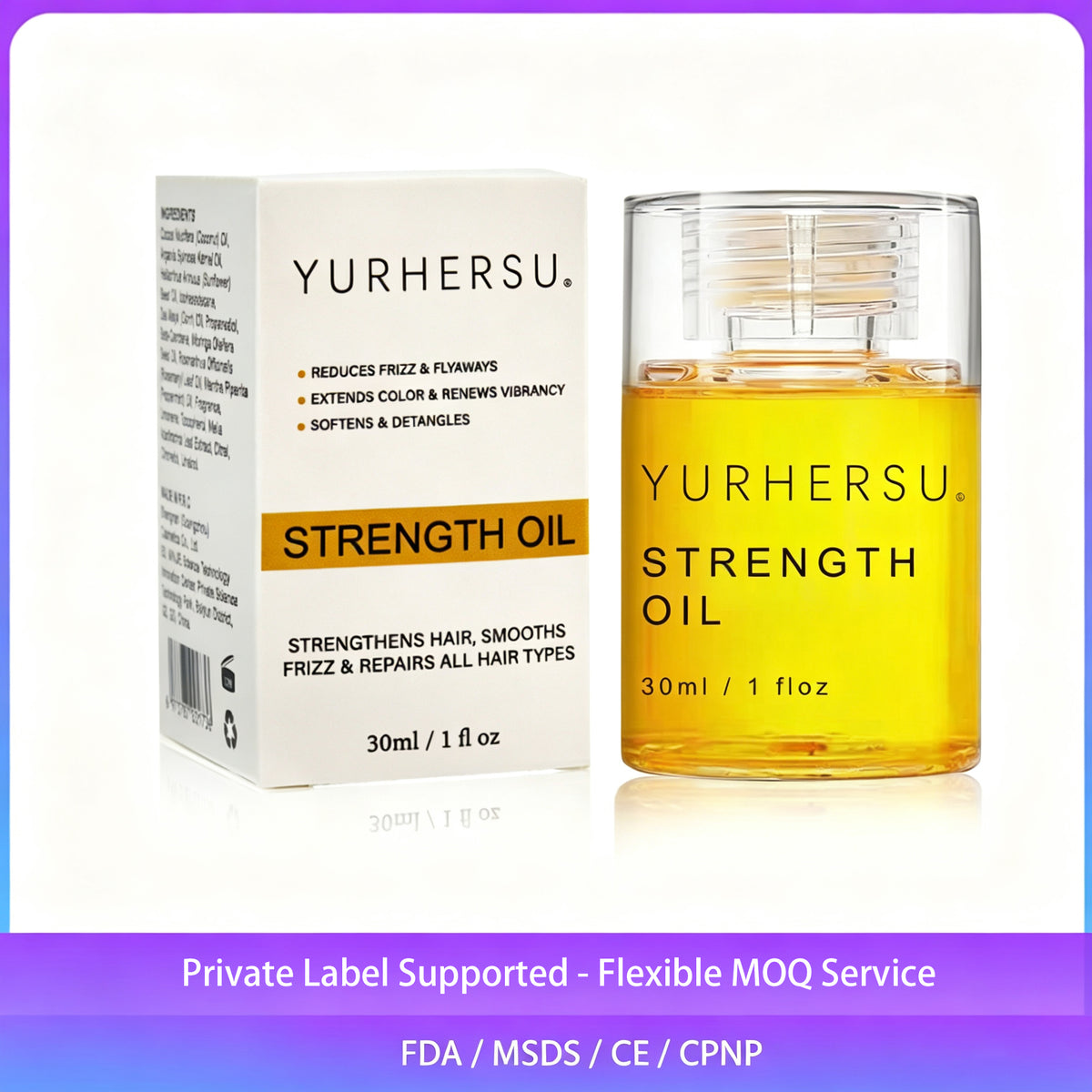 Strength Hair Oil 30ml | Lightweight Nourishing Serum for Dry & Frizzy Hair