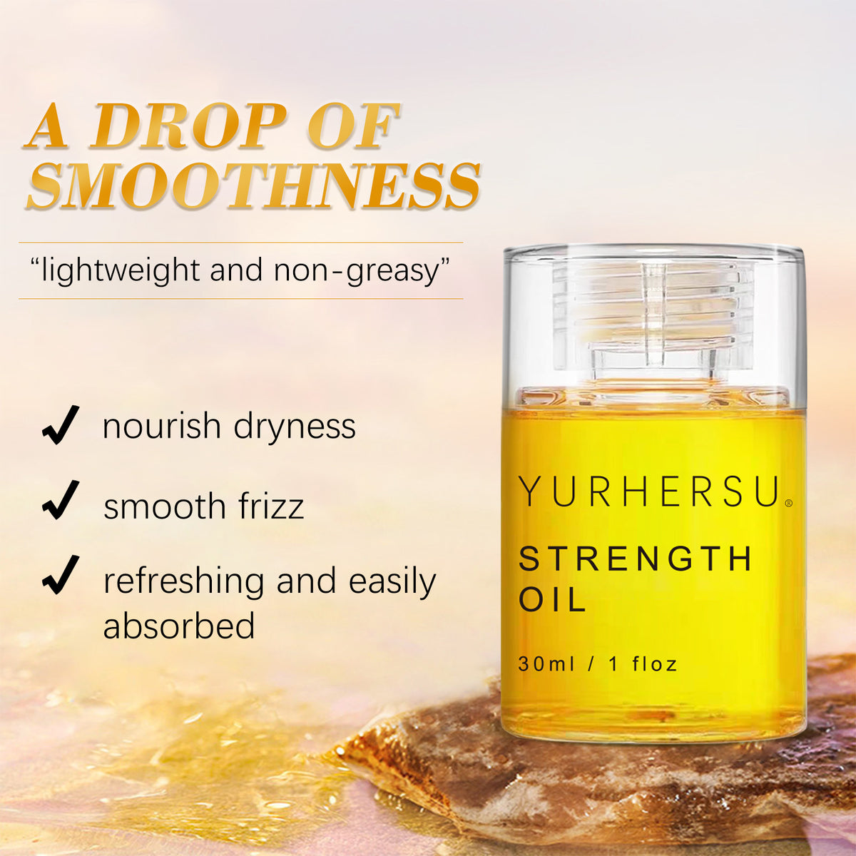 Strength Hair Oil 30ml | Lightweight Nourishing Serum for Dry & Frizzy Hair