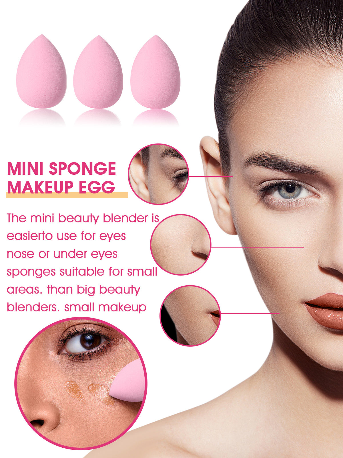 All‑in‑One Pink Makeup Brush Kit | Brushes, Beauty Blenders, Puffs & Travel Storage Bag Wholesale
