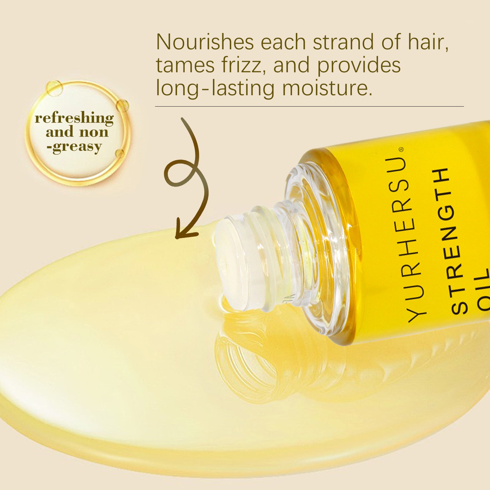 Strength Hair Oil 30ml | Lightweight Nourishing Serum for Dry & Frizzy Hair