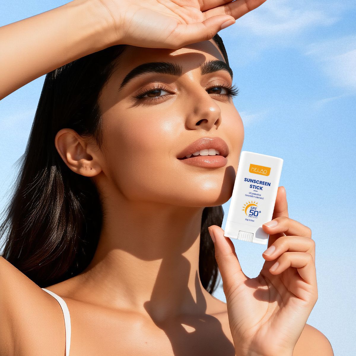 Face Sunscreen Stick Ceramide+Vitamin E Invisible SPF 50 Broad Spectrum Water Resistant 0.53oz/15g