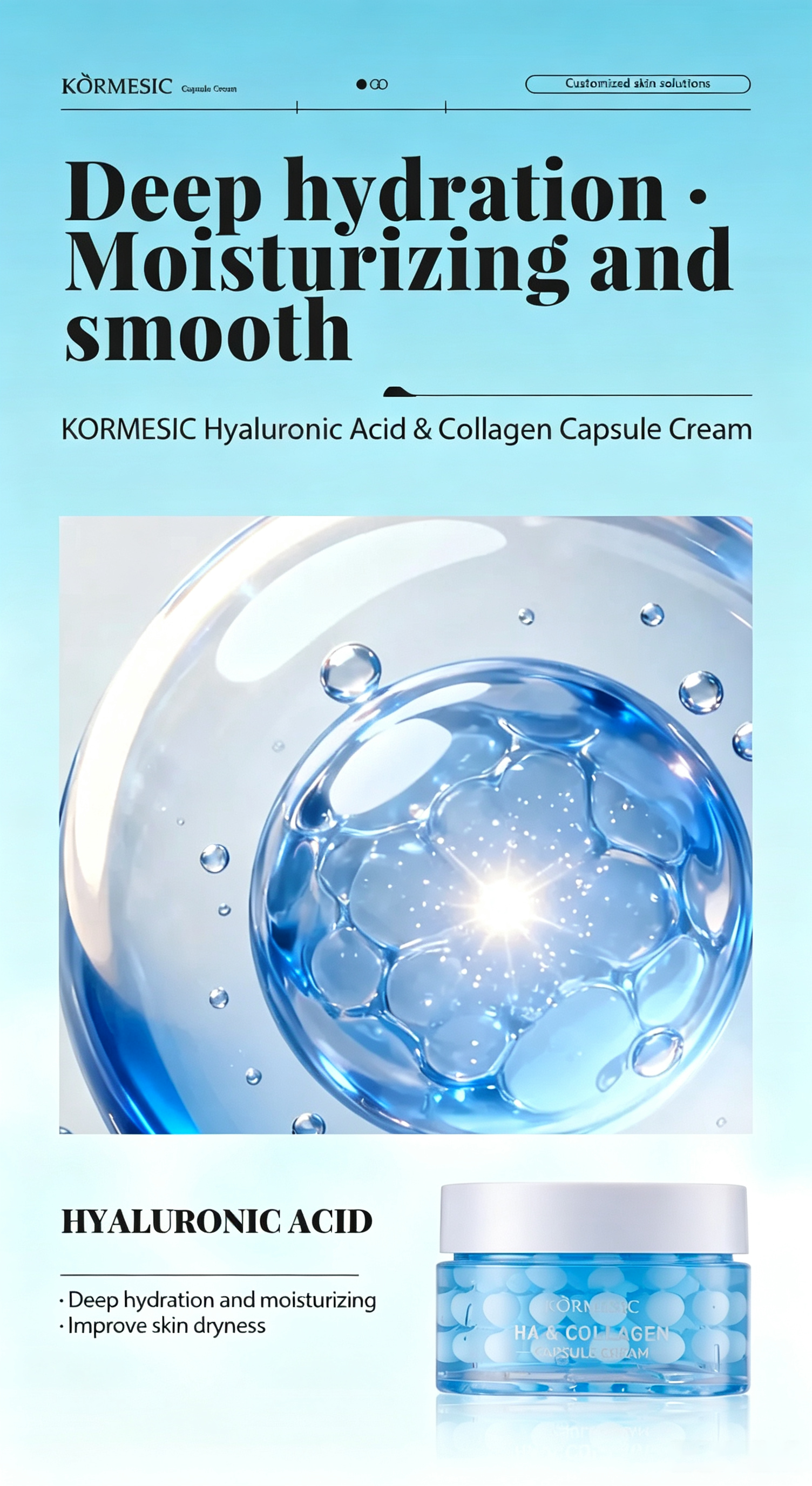 Premium Capsule Face Cream Hydrating Moisturizer – Collagen, Retinol, Hyaluronic Acid & Centella Asiatica