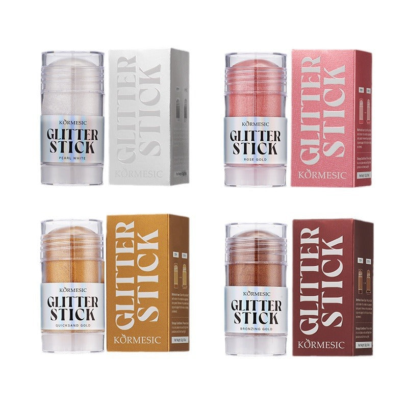Micronized Shimmer Highlighter Stick – 3 Luxurious Shades | Waterproof & Long-Lasting