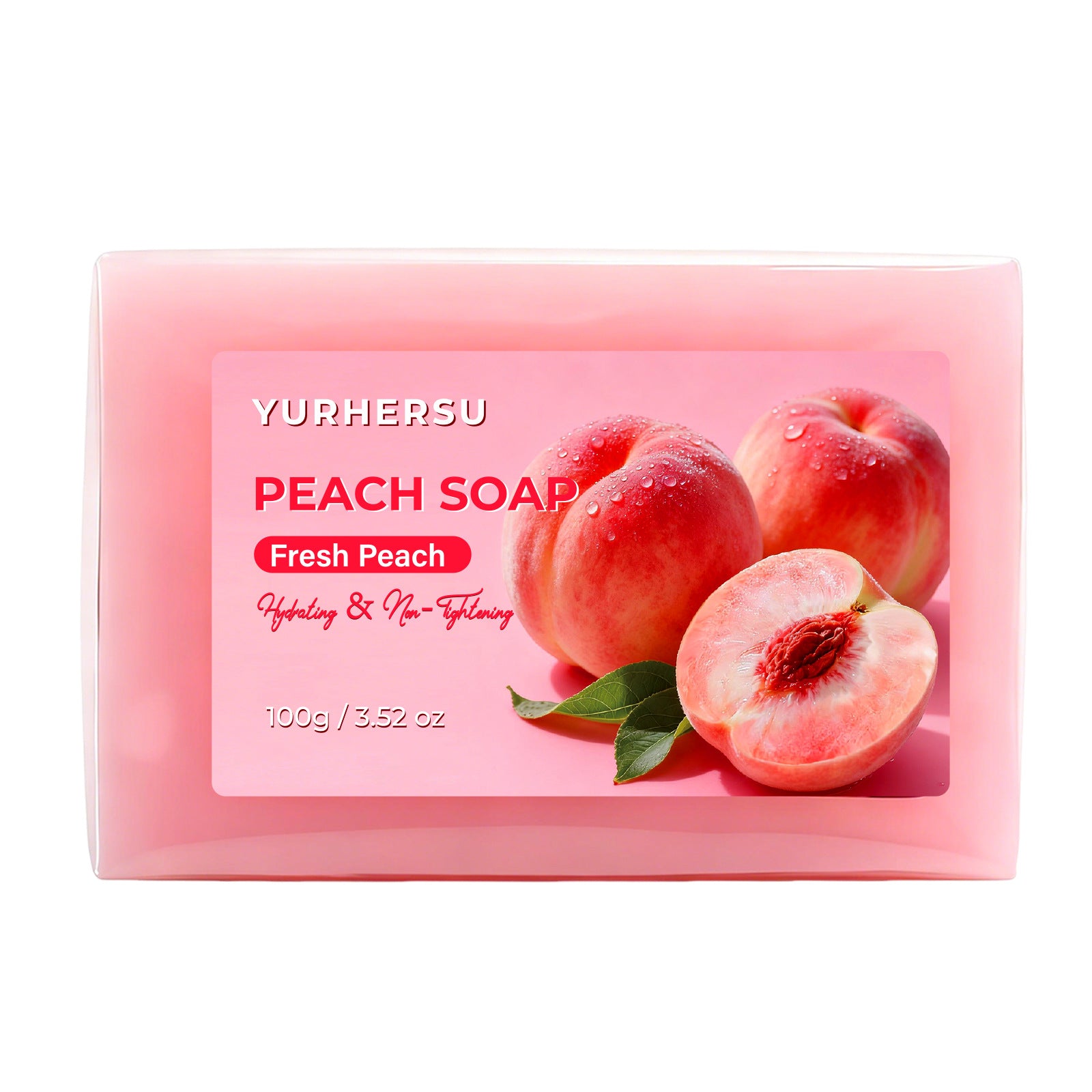 Peach Soap Bar | Gentle Moisturizing Bath Soap for Face & Body | Sweet Fruity Scent | 100g