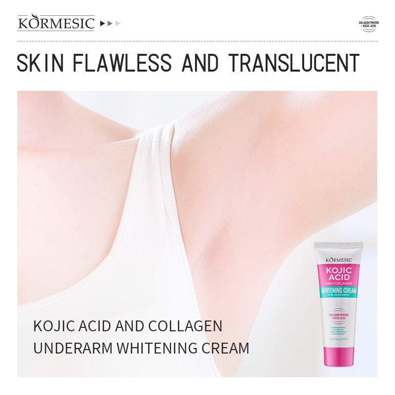 Kojic Acid Whitening Cream for Underarm Knees and Elbows with Collagen Dark Spot Remover Moisturize and Brighten the Skin
