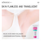 Kojic Acid Whitening Cream for Underarm Knees and Elbows with Collagen Dark Spot Remover Moisturize and Brighten the Skin