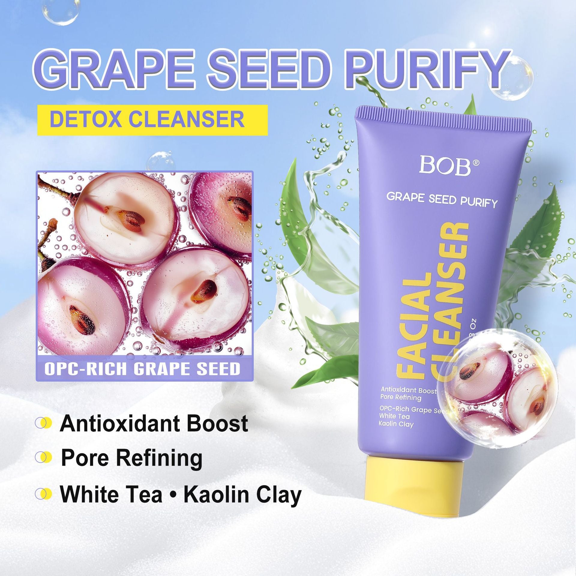 Facial Cleanser – Sakura, Chamomile & Grape Seed | Alinna Beauty