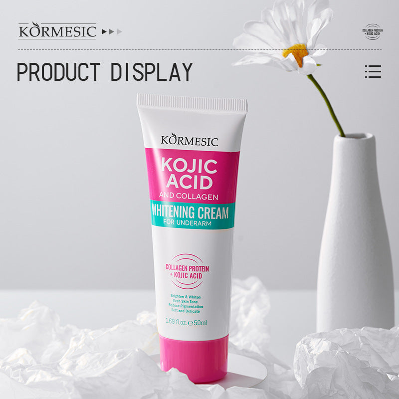 Kojic Acid Whitening Cream for Underarm Knees and Elbows with Collagen Dark Spot Remover Moisturize and Brighten the Skin
