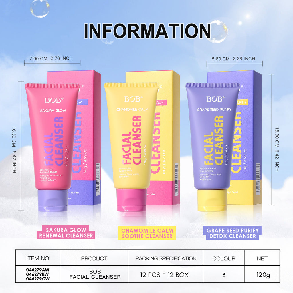 Facial Cleanser – Sakura, Chamomile & Grape Seed | Alinna Beauty