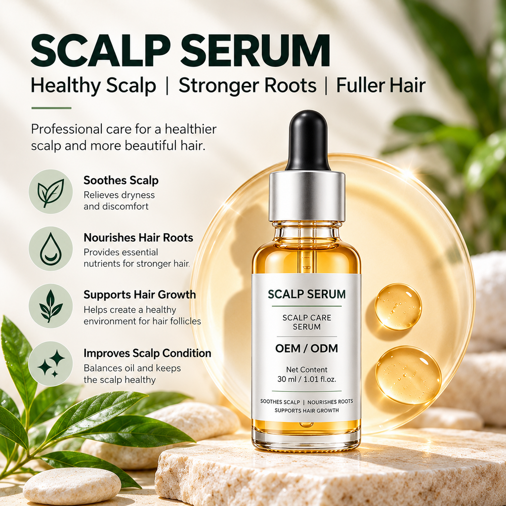 Scalp Care Serum with Botanical Extracts – OEM/ODM Available