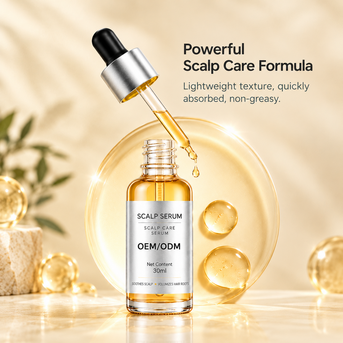 Scalp Care Serum with Botanical Extracts – OEM/ODM Available