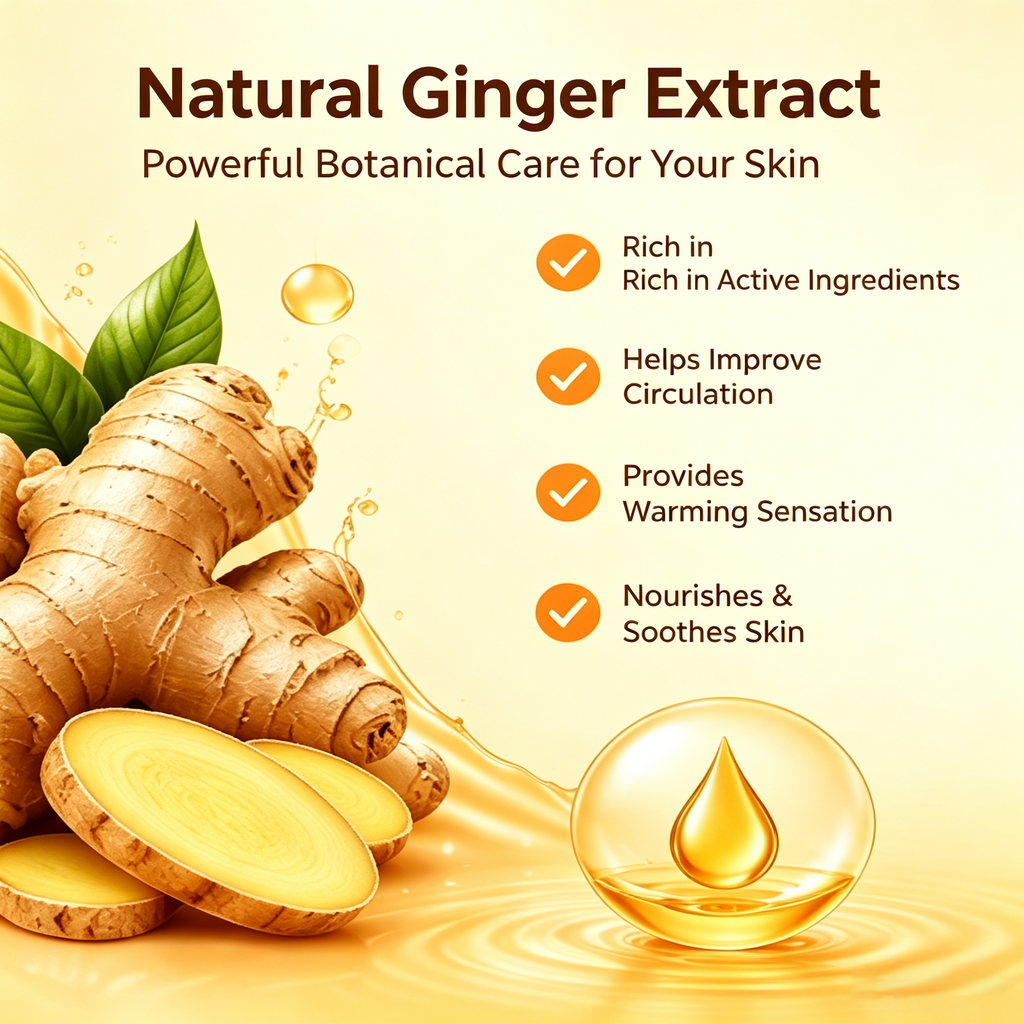 Ginger Hot Cream – Warming Body Massage Cream with Natural Ginger Extract | Relaxing Skin Care Moisturizer