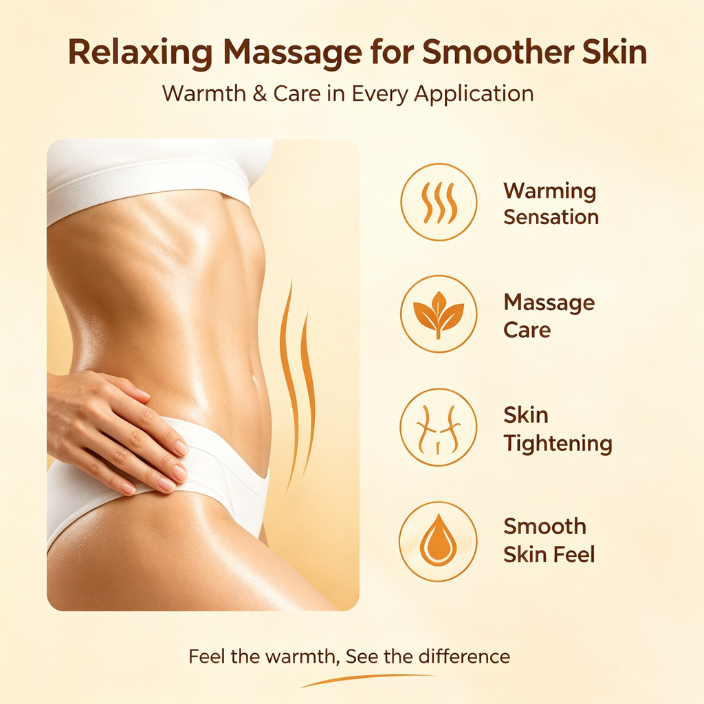 Ginger Hot Cream – Warming Body Massage Cream with Natural Ginger Extract | Relaxing Skin Care Moisturizer