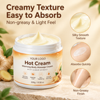 Ginger Hot Cream – Warming Body Massage Cream with Natural Ginger Extract | Relaxing Skin Care Moisturizer