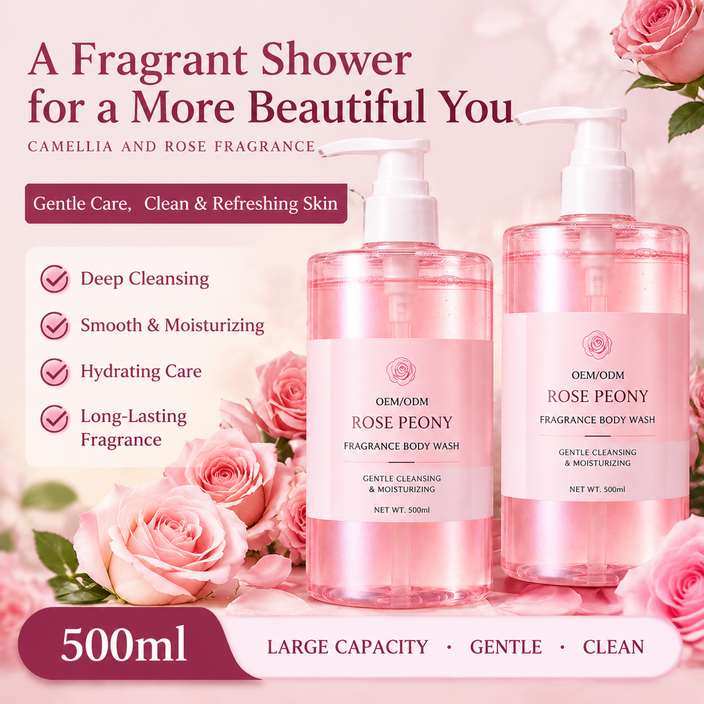 Rose Peony Fragrance Body Wash – Private Label OEM/ODM