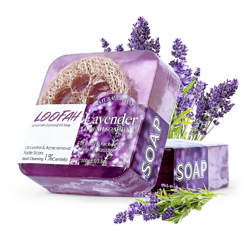 Handmade Soap Bar with Organic Ocean Loofah Oil Control Acne Treatment Revitalizes Skin for Face and Body
